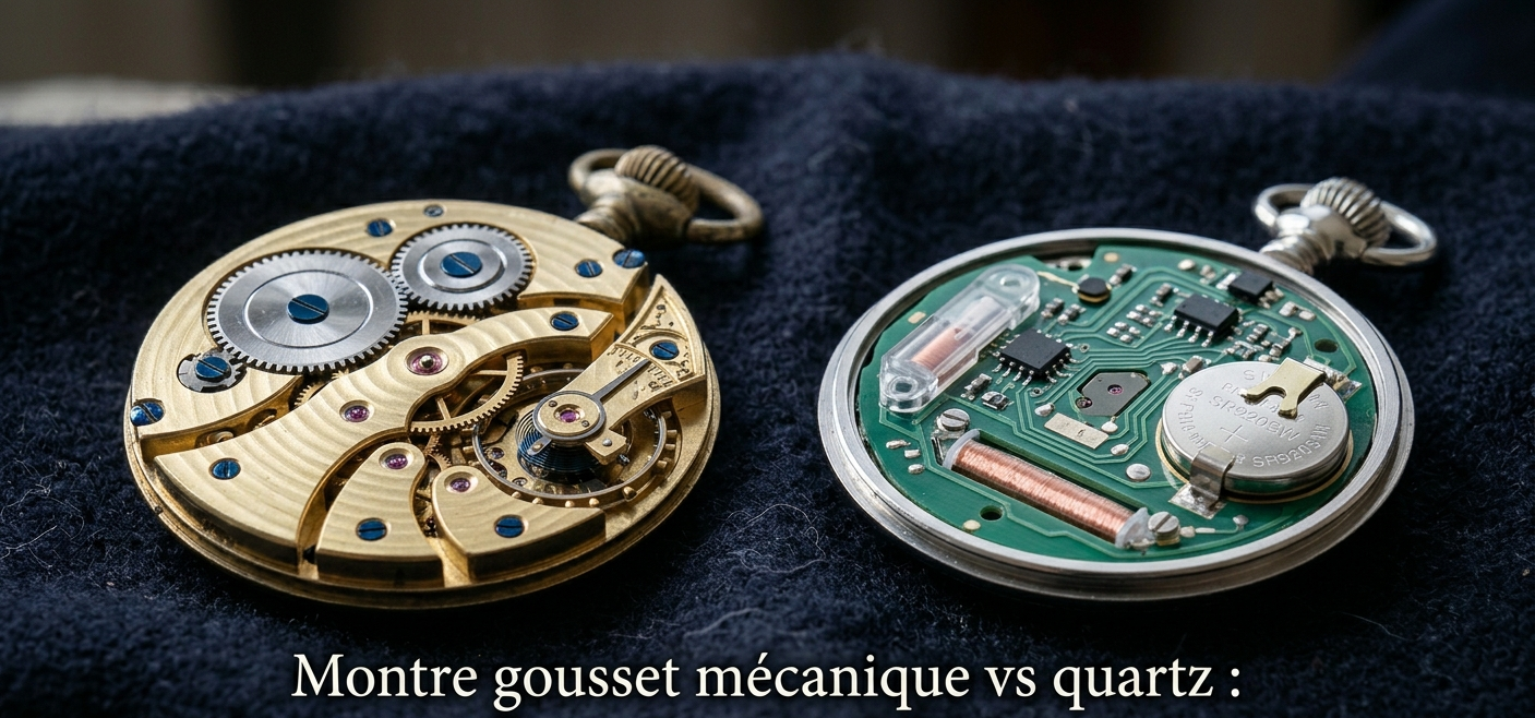 Montre gousset mécanique vs quartz : quelle est la vraie différence ?