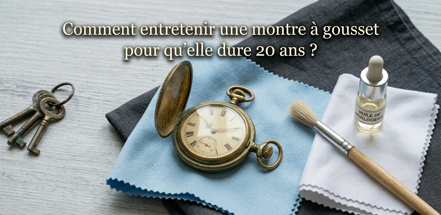 Comment entretenir une montre à gousset pour qu'elle dure 20 ans ?