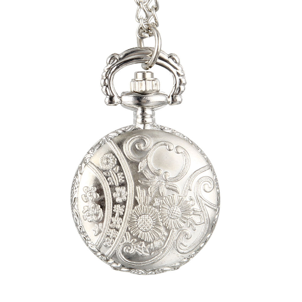 Montre à Gousset Cœur Ajouré Argenté