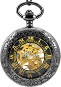 Montre à Gousset Onyx & Saphir Mécanique