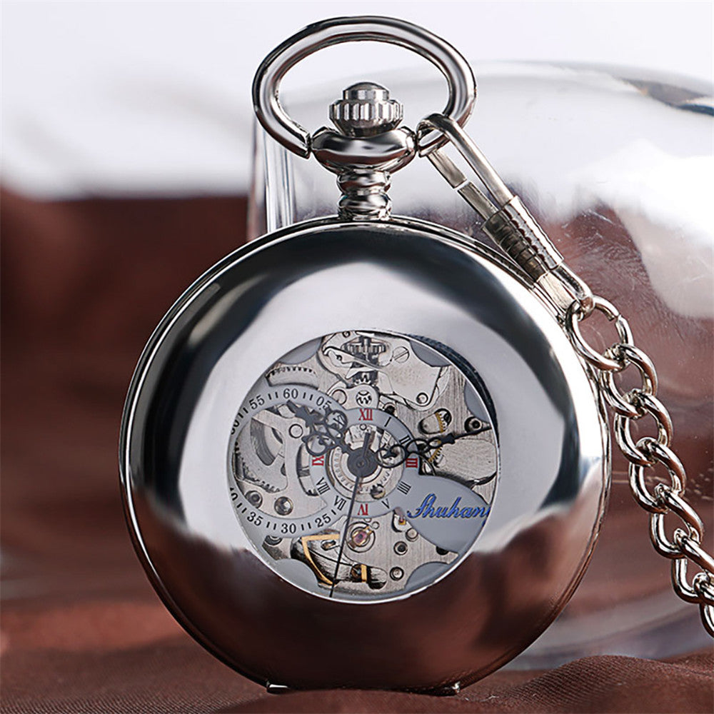 Montre Gousset Mécanique Squelette Automatique Cadran en chiffres