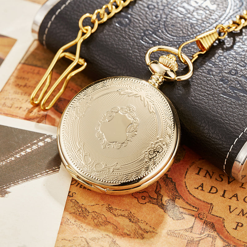 Montre Gousset Quartz Antique Vintage Chiffres Romains