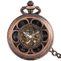 Montre à Gousset Mécanique Citrouille Florale