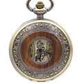Montre à Gousset Mécanique Bronze et Bois Précieux