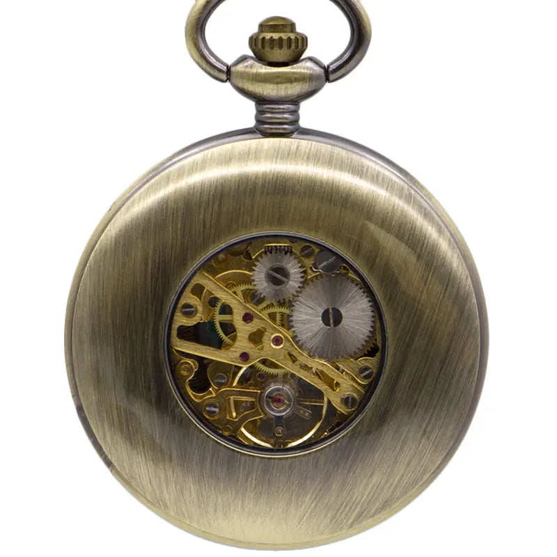 Montre à Gousset Mécanique Bronze et Bois Précieux