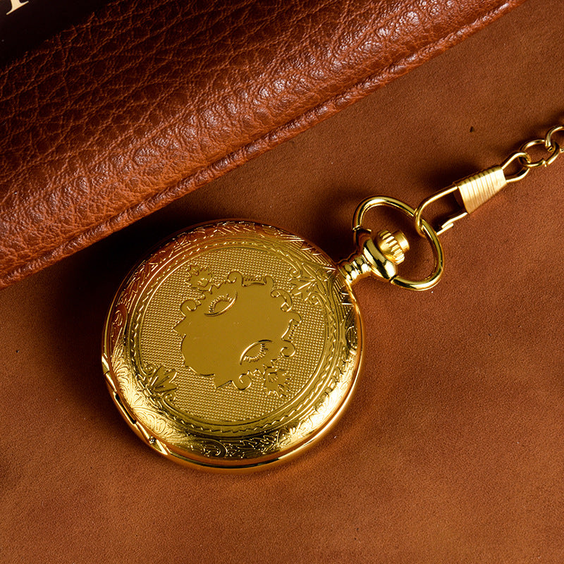 Montre à Gousset Rétro Bouclier en or et argent