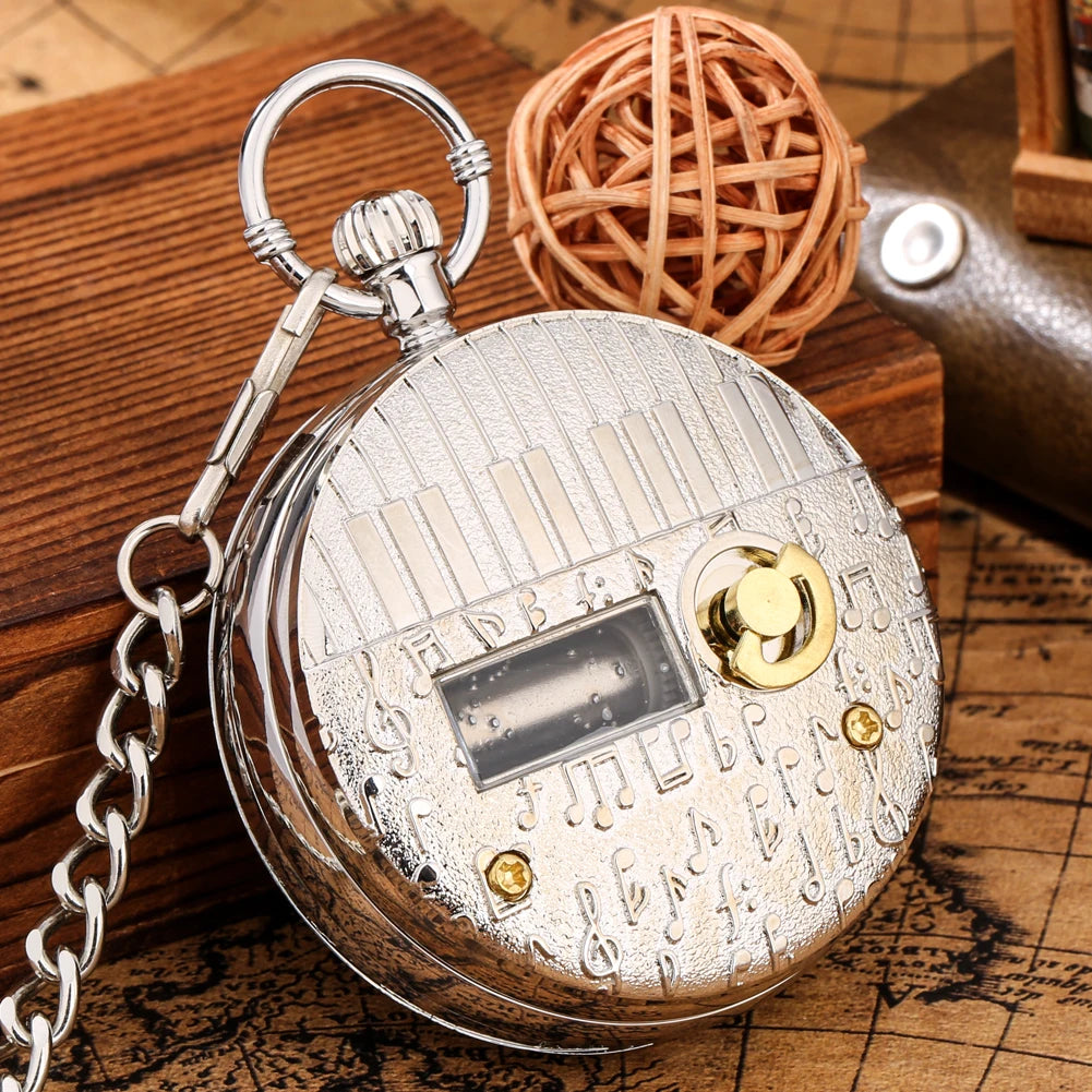 Montre Gousset Musicale Quartz Rétro Tortue de Mer