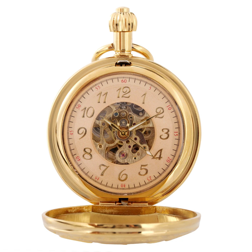 Montre Gousset Automatique Cuivre Pur Double Chasseur Antique