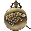 Montre à Gousset Loup Sculpté Bronze