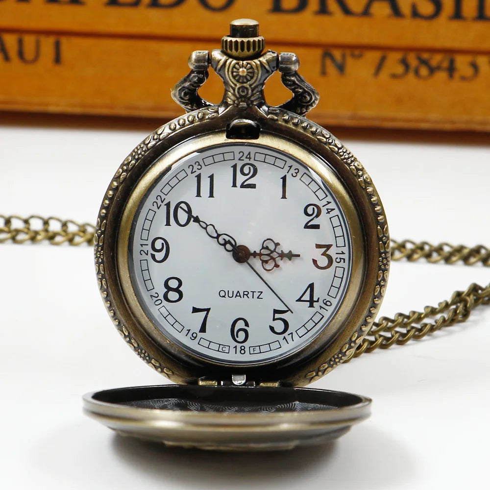 Montre à Gousset Loup Sculpté Bronze