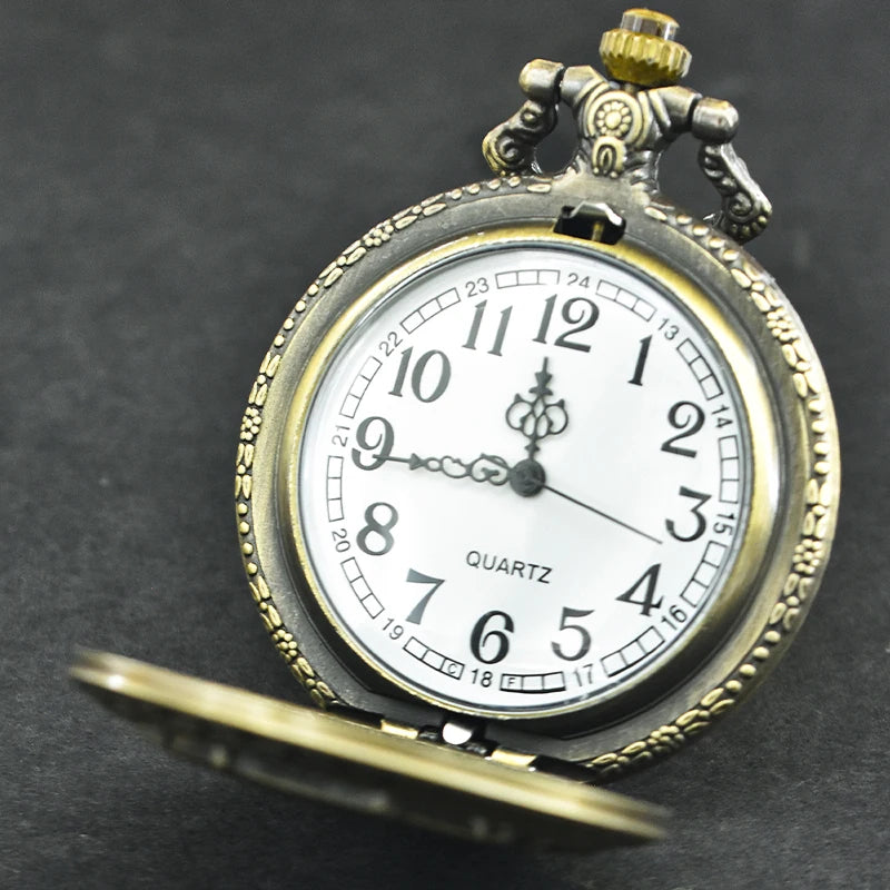 Montre à Gousset Florale Bronze ajouré