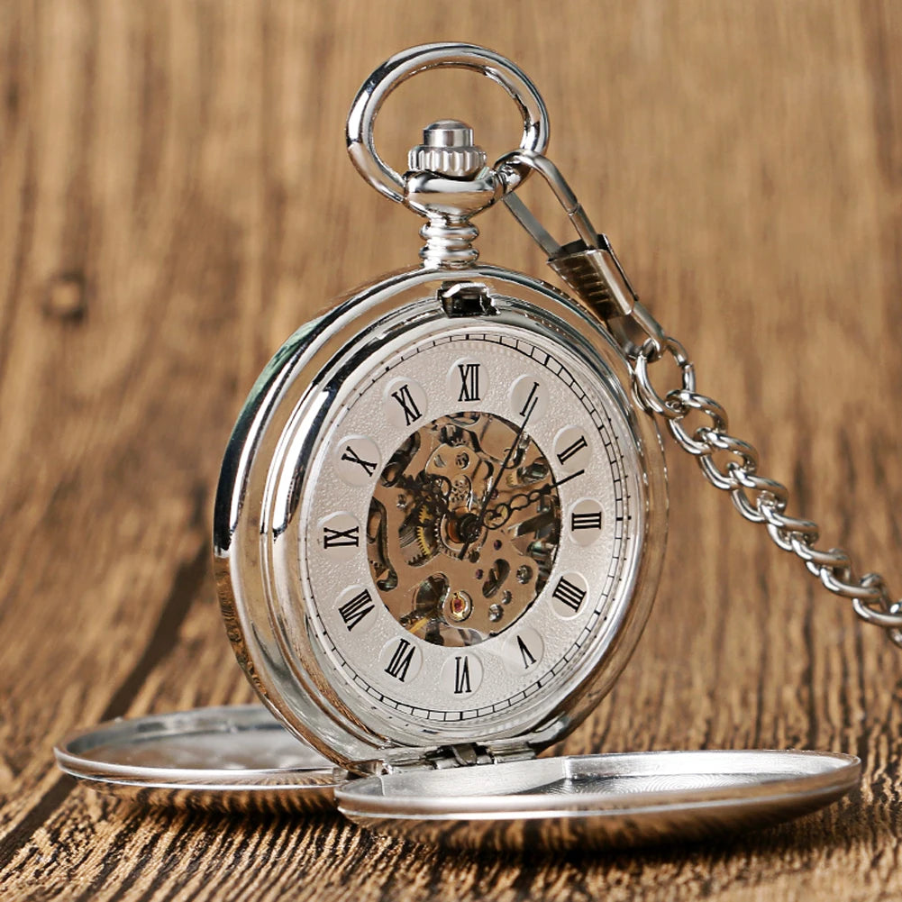Montre à Gousset Argentée Mécanique Classique