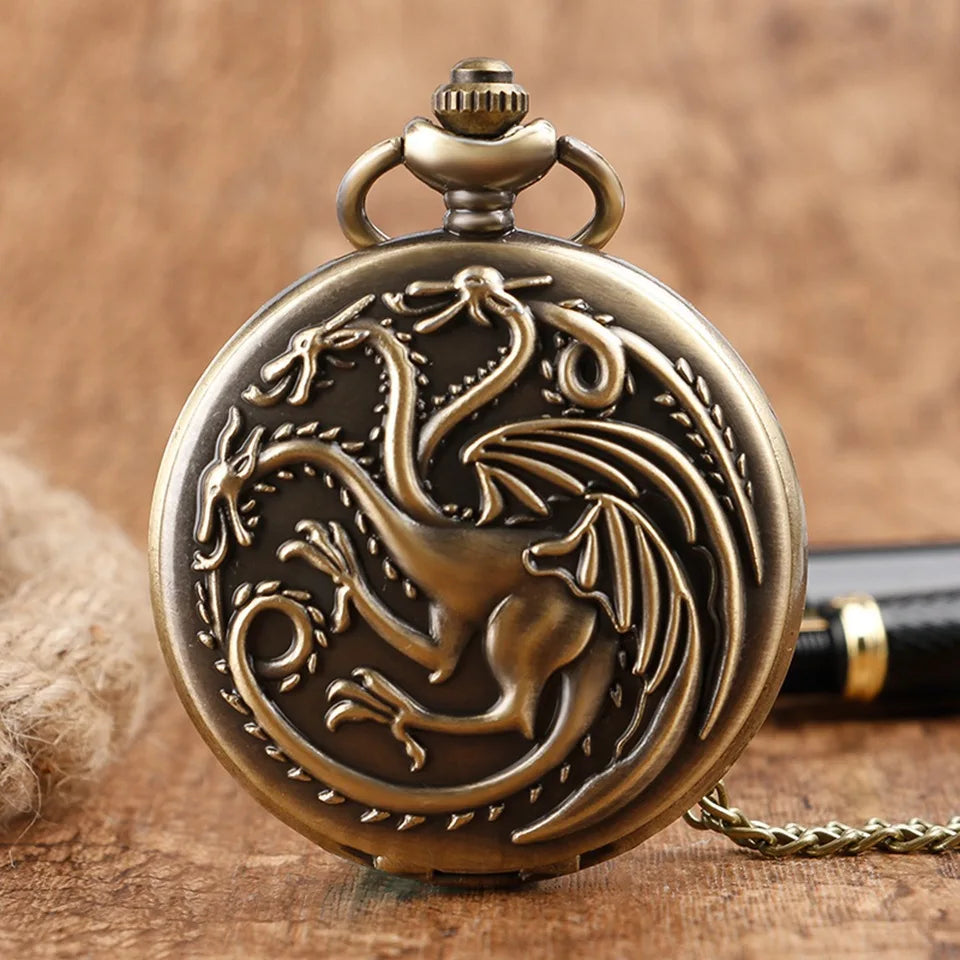 Montre à Gousset Dragon Tricéphale