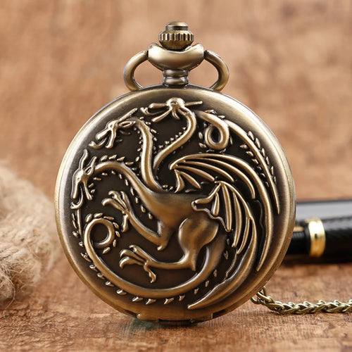 Montre à Gousset Dragon Tricéphale