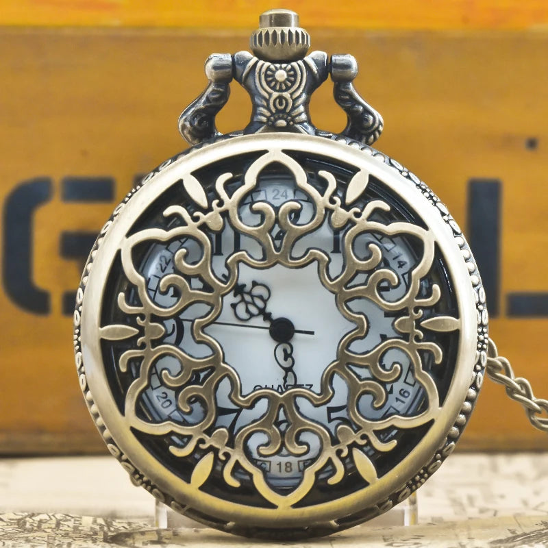 Montre à Gousset Florale Bronze ajouré