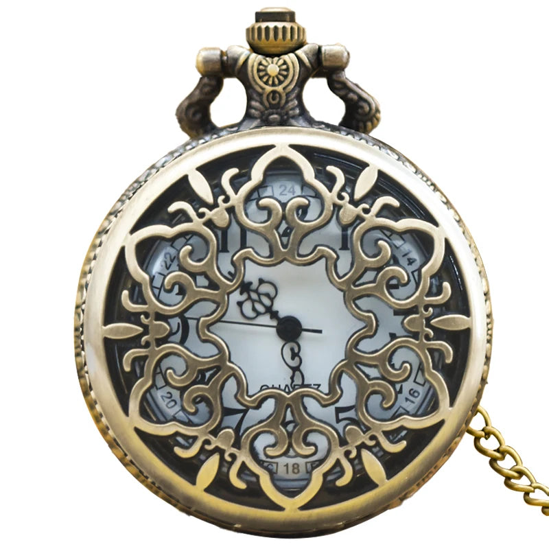 Montre à Gousset Florale Bronze ajouré