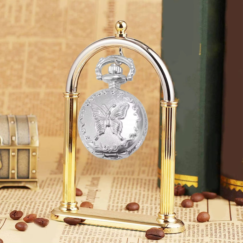 Présentoir Support Montre de Poche Acier Inoxydable Bronze